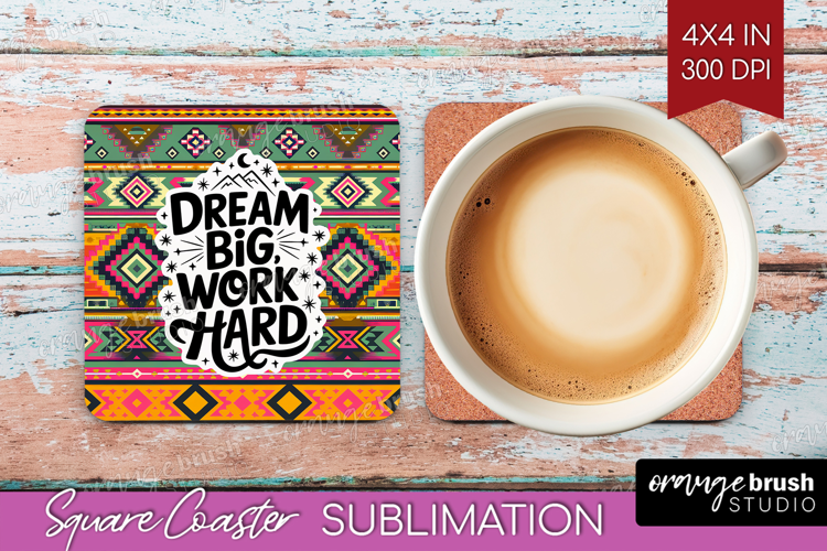 Inspirational Quote Square Coaster - Western Coaster PNG