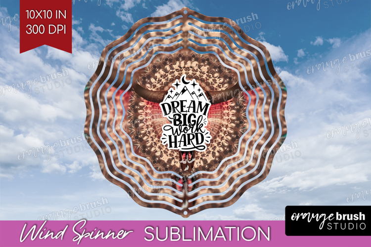 Inspirational Quote Wind Spinner Sublimation PNG - Western