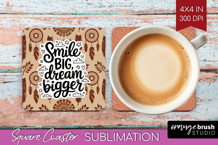 Inspirational Quote Square Coaster - Western Coaster PNG
