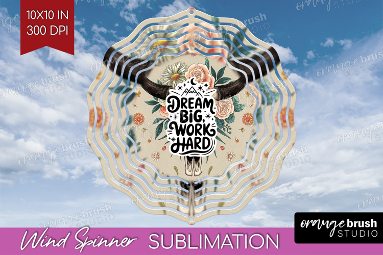 Inspirational Quote Wind Spinner Sublimation PNG - Western