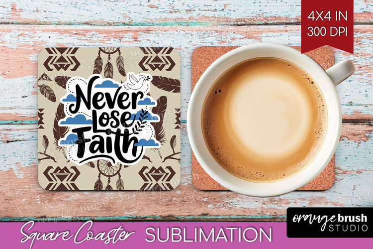 Inspirational Quote Square Coaster - Western Coaster PNG