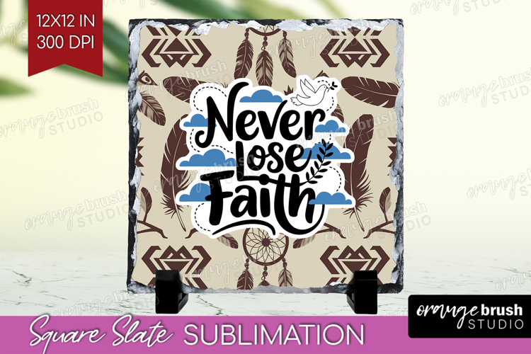 Inspirational Quote Slate PNG - Western Square Slate example image 1