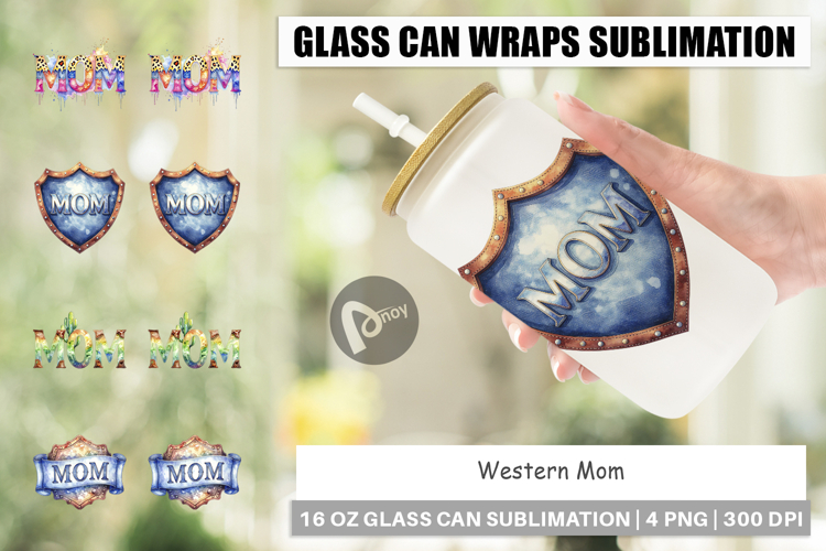 Western Mom Glass Can