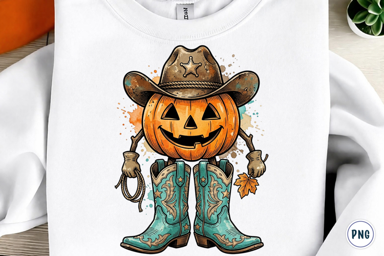 Western Pumpkin Png, Pumpkin Boots png