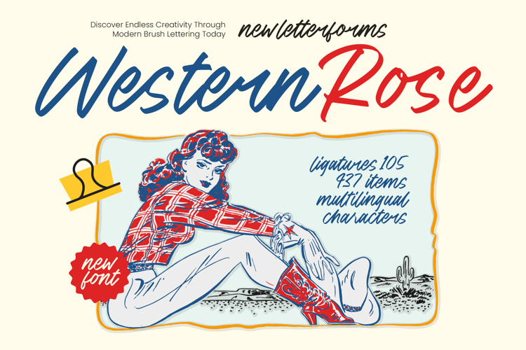 Western Rose - Modern Brush