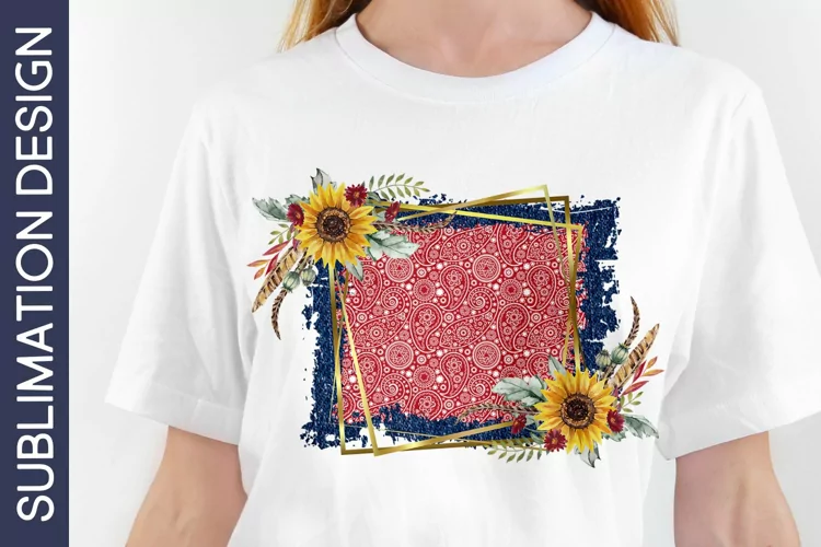Western Sublimation Backsplash with Sunflowers