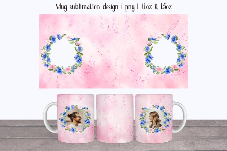 Floral mug photo with wildflowers. Wrap 11oz mug designs example image 1
