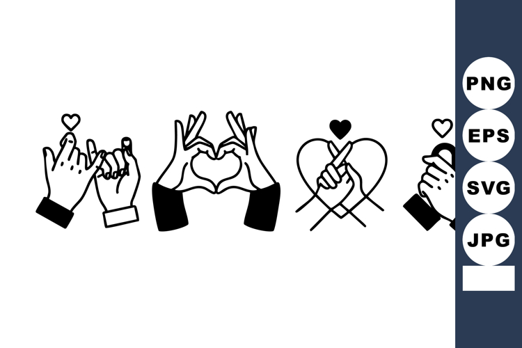 Hand Black And White Clipart Image 17