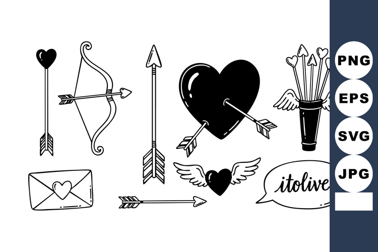 Cupid Arrow Clipart Image 22