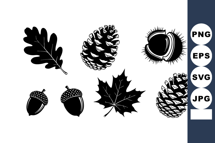 Fall Leaves Silhouette Image 8