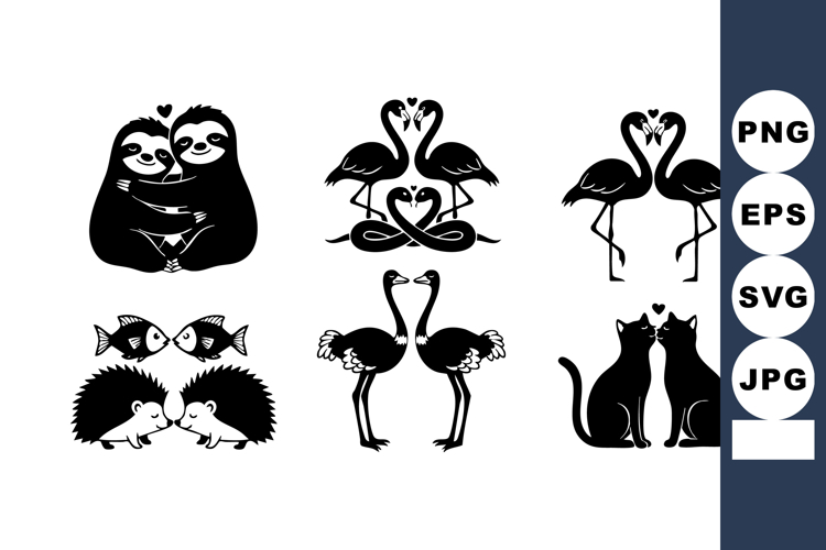 Black And White Animal Clipart Image 6