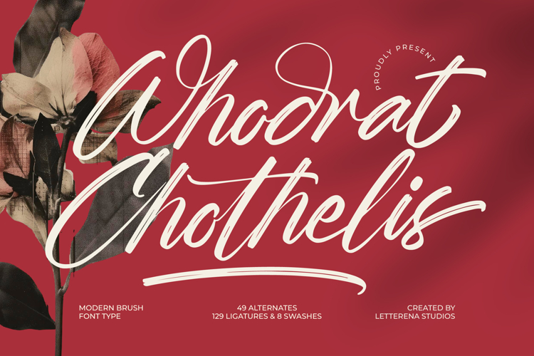 Whadrat Chothelis Modern Brush Font Type
