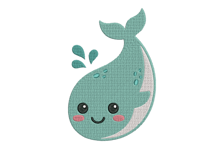 Orca Whale Embroidery Design