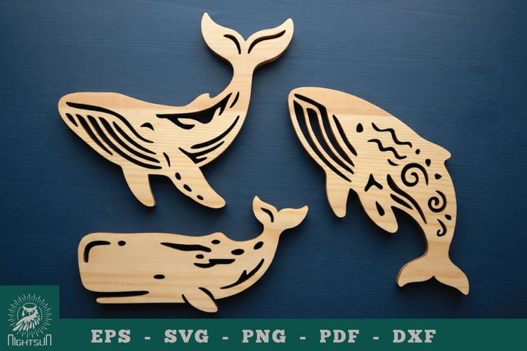 Whale Lasercut Decoration SVG