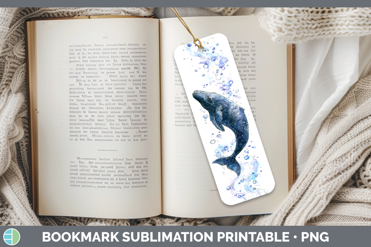 Bowhead Whale Whales Sketch Bookmark Sublimation Design