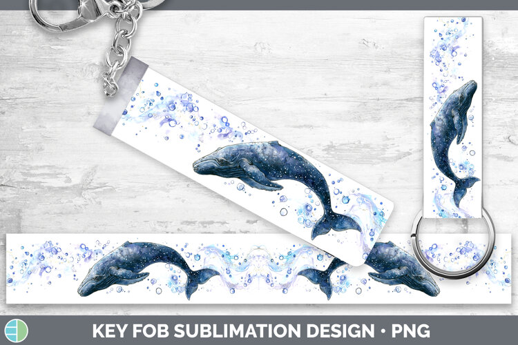 GorgeousWhales Sketch Key Fob design.