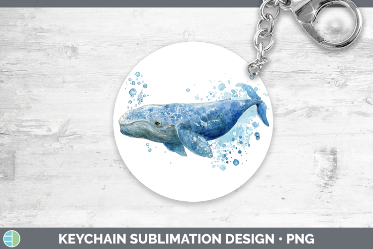 Dwarf Sperm Whale Whales Sketch Keychain Sublimation Design