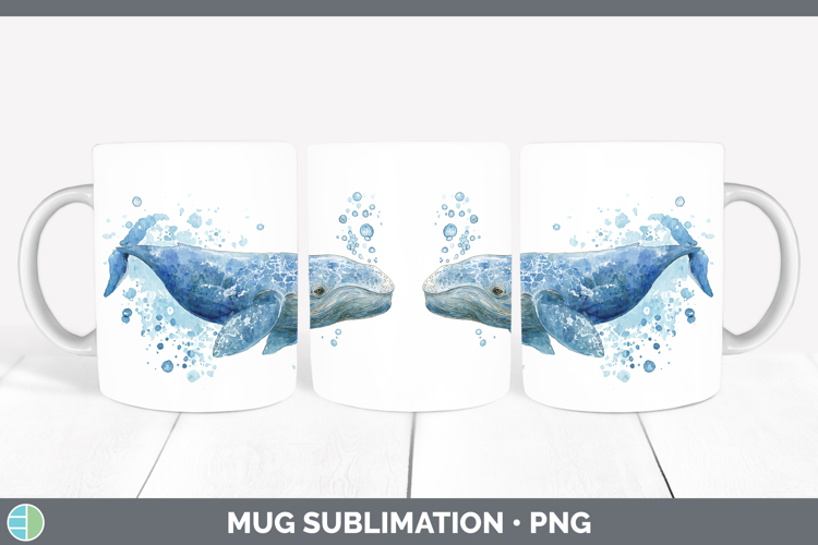 Dwarf Sperm Whale Whales Sketch Mug Wrap Sublimation Design