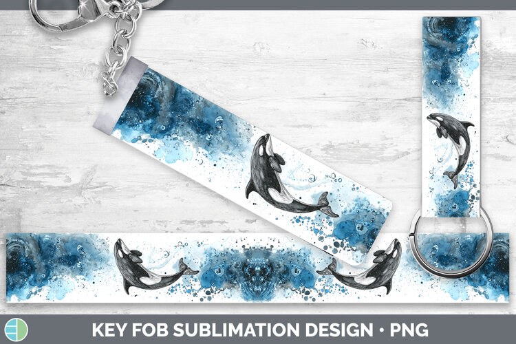 GorgeousWhales Sketch Key Fob design.