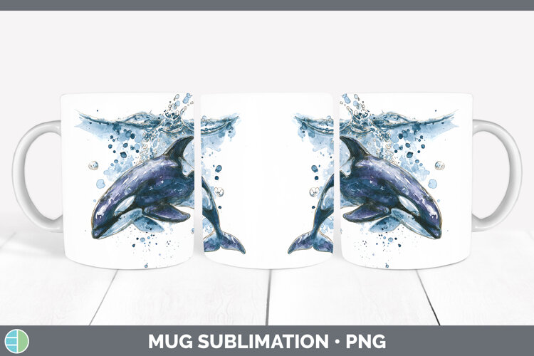 GorgeousWhales Sketch Mug Wrap design.