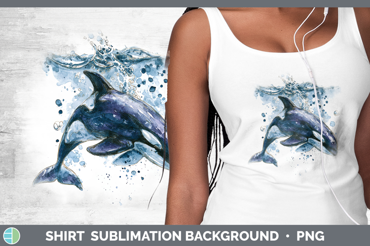 False Killer Whale Whales Sketch Shirt Sublimation Design