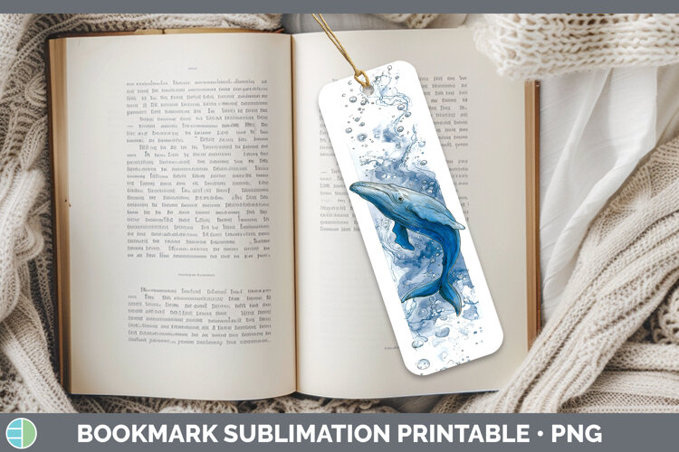 GorgeousWhales Sketch Bookmark design.