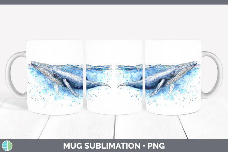 GorgeousWhales Sketch Mug Wrap design.