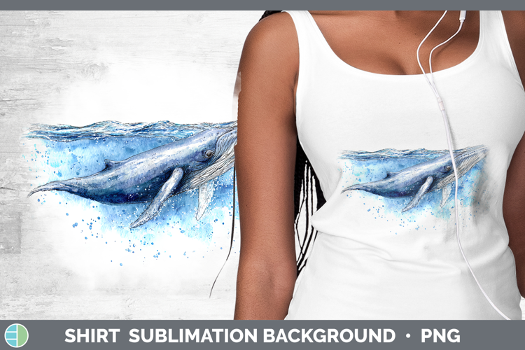 Fin Whale Whales Sketch Shirt Sublimation Design