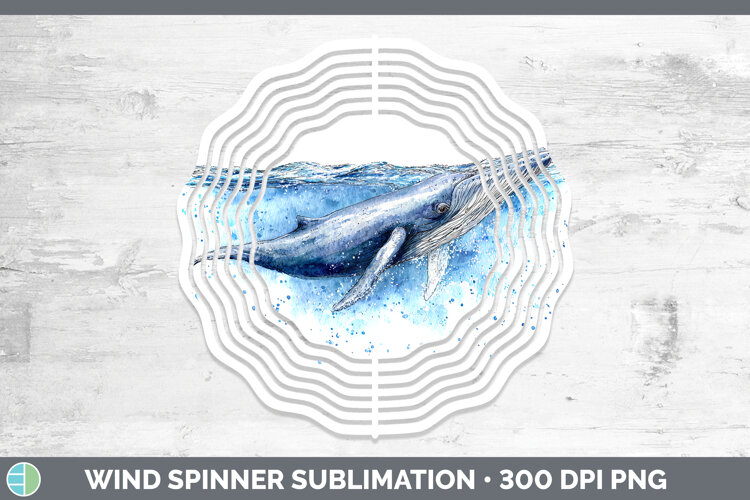 GorgeousWhales Sketch Wind Spinner design.