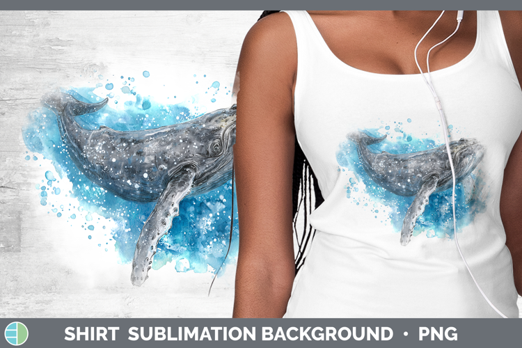 Gray Whale Whales Sketch Shirt Sublimation Design