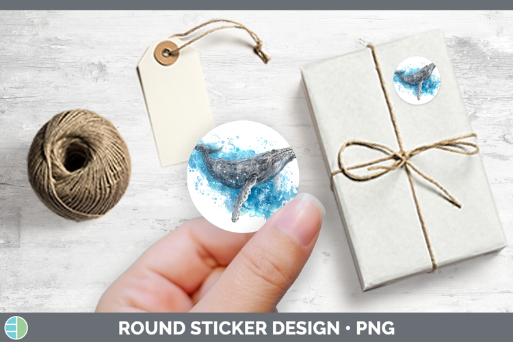 Gray Whale Whales Sketch Stickers Design