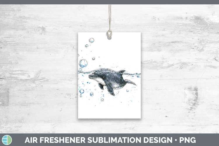 Harbor Porpoise Whales Sketch Air Freshener Sublimation Desi