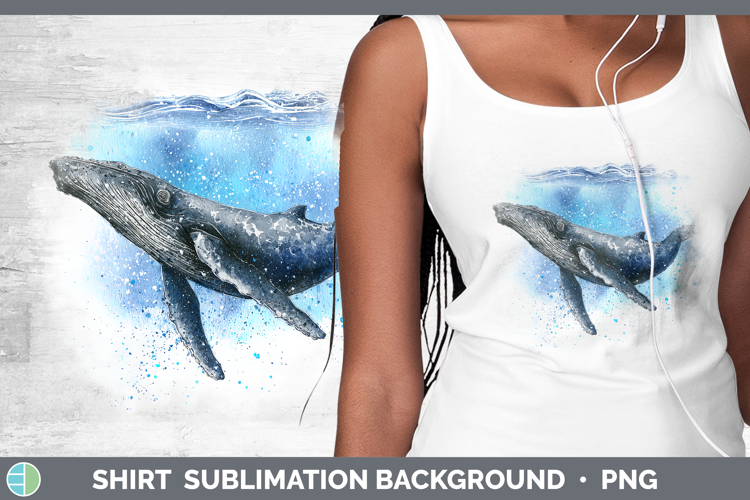 Humpback Whale Whales Sketch Shirt Sublimation Design