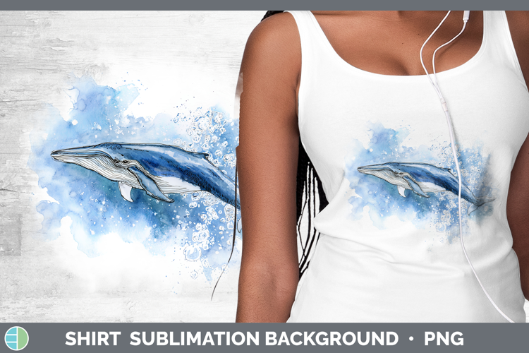 Minke Whale Whales Sketch Shirt Sublimation Design