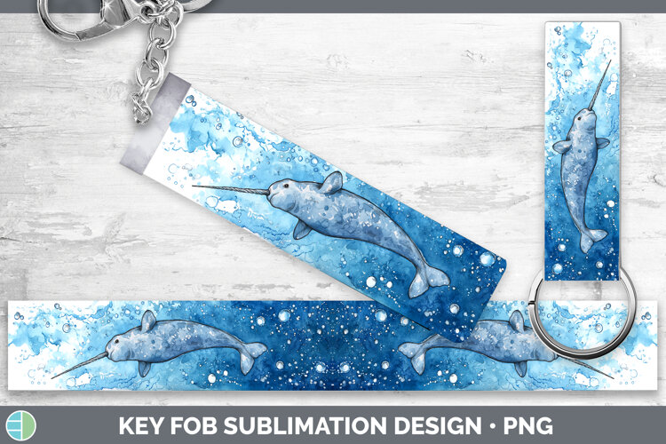GorgeousWhales Sketch Key Fob design.