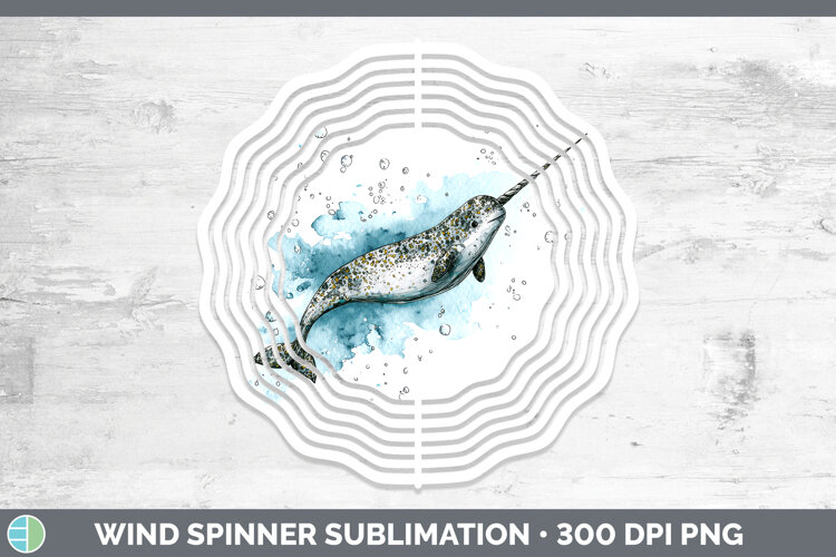 GorgeousWhales Sketch Wind Spinner design.
