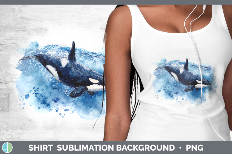 Orca Killer Whale Whales Sketch Shirt Sublimation Design