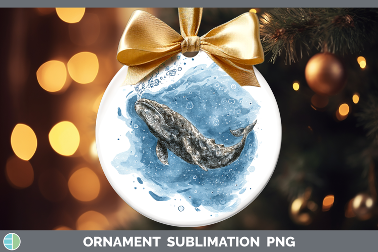 Pygmy Sperm Whale Whales Sketch Ornament Sublimation Design