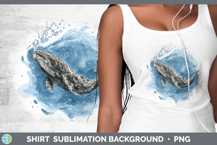 Pygmy Sperm Whale Whales Sketch Shirt Sublimation Design