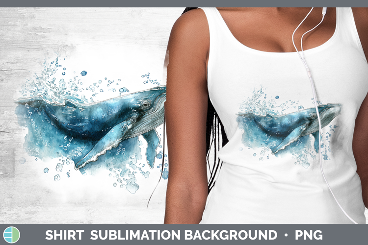 Sei Whale Whales Sketch Shirt Sublimation Design