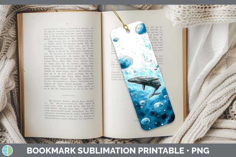 Sperm Whale Whales Sketch Bookmark Sublimation Design