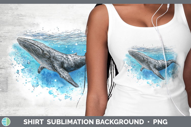 Sperm Whale Whales Sketch Shirt Sublimation Design