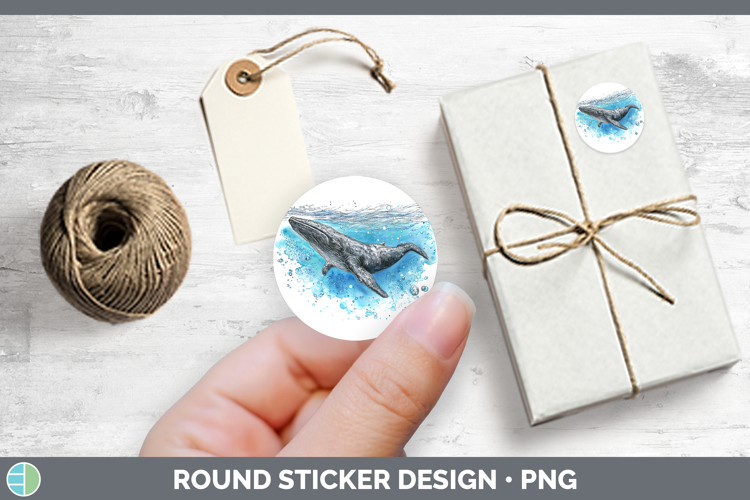 Sperm Whale Whales Sketch Stickers Design
