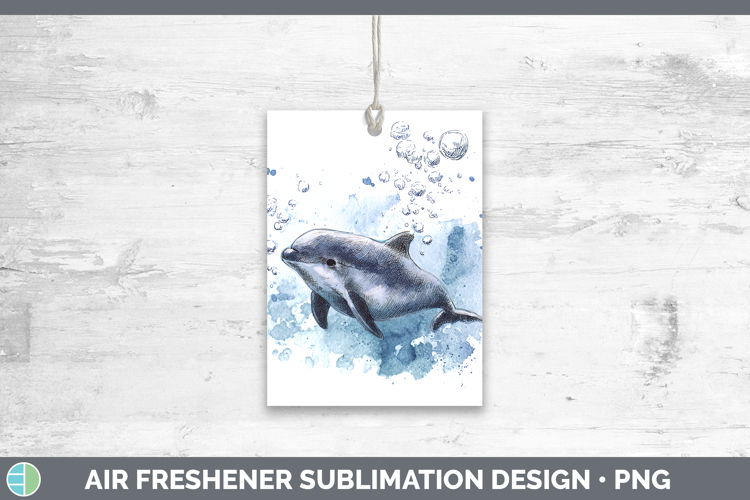 Vaquita Whales Sketch Air Freshener Sublimation Design