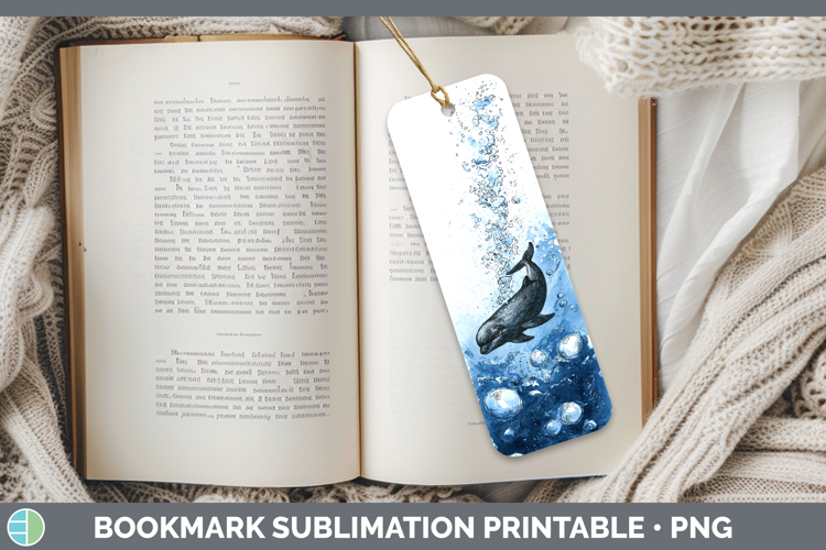 Vaquita Whales Sketch Bookmark Sublimation Design