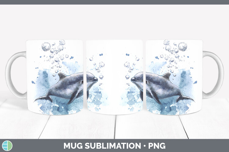 GorgeousWhales Sketch Mug Wrap design.