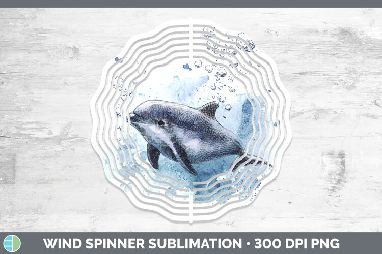 GorgeousWhales Sketch Wind Spinner design.