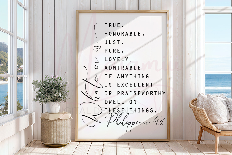 Whatever Is True SVG, Bible Verse SVG, Philippians 4:8 SVG