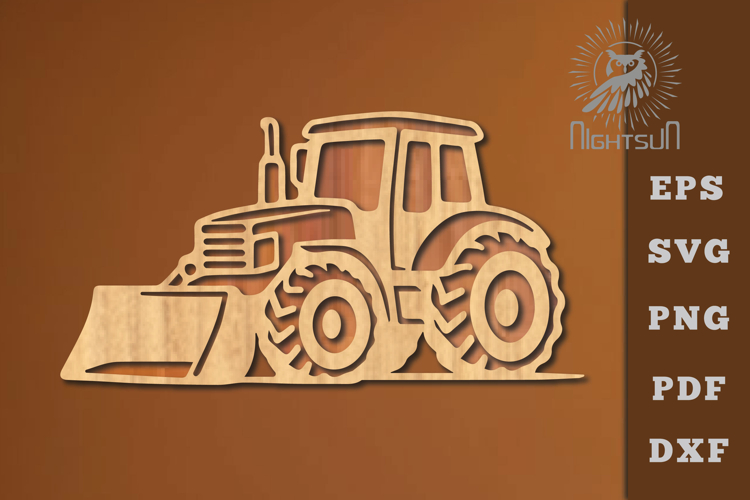Wheel Loader Lasercut Decoration SVG