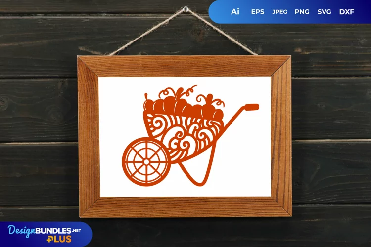Wheelbarrow Autumn Papercut